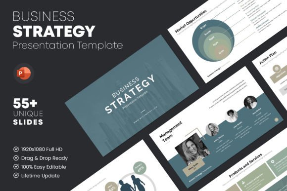 Business Strategy PowerPoint Template Graphic Presentation Templates By CreativeSlides
