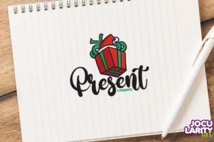 Funny present company logo template