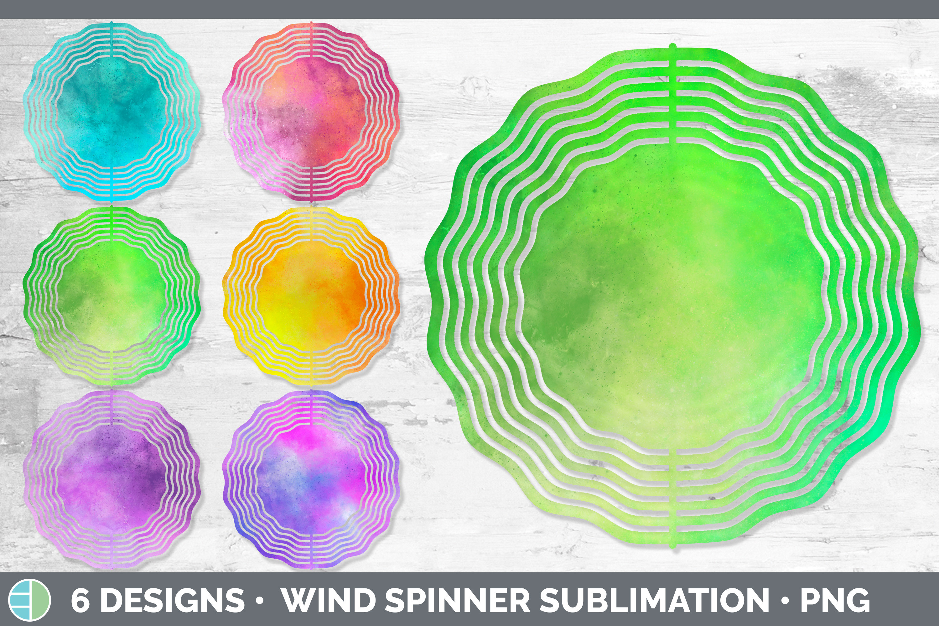 Galaxy Wind Spinner | Sublimation Design Graphic by Enliven Designs ...