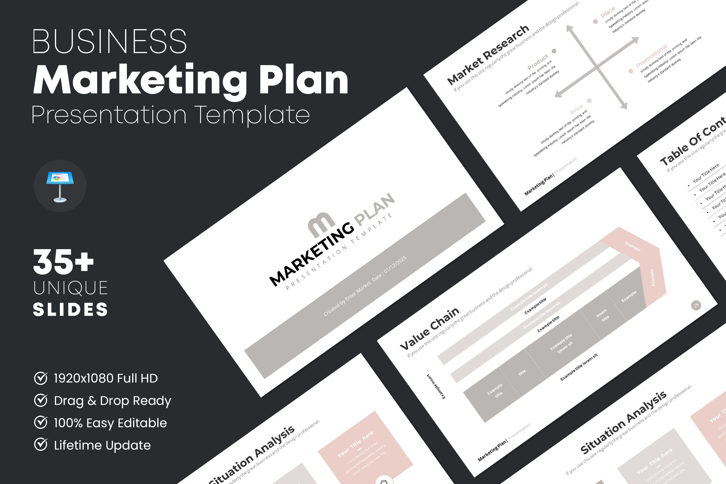 Plantilla de presentación para discurso del plan de marketing