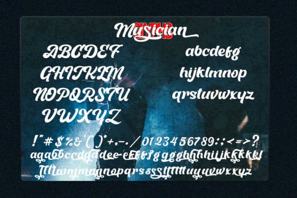 Musician Font PNG with transparent background - Preview 6
