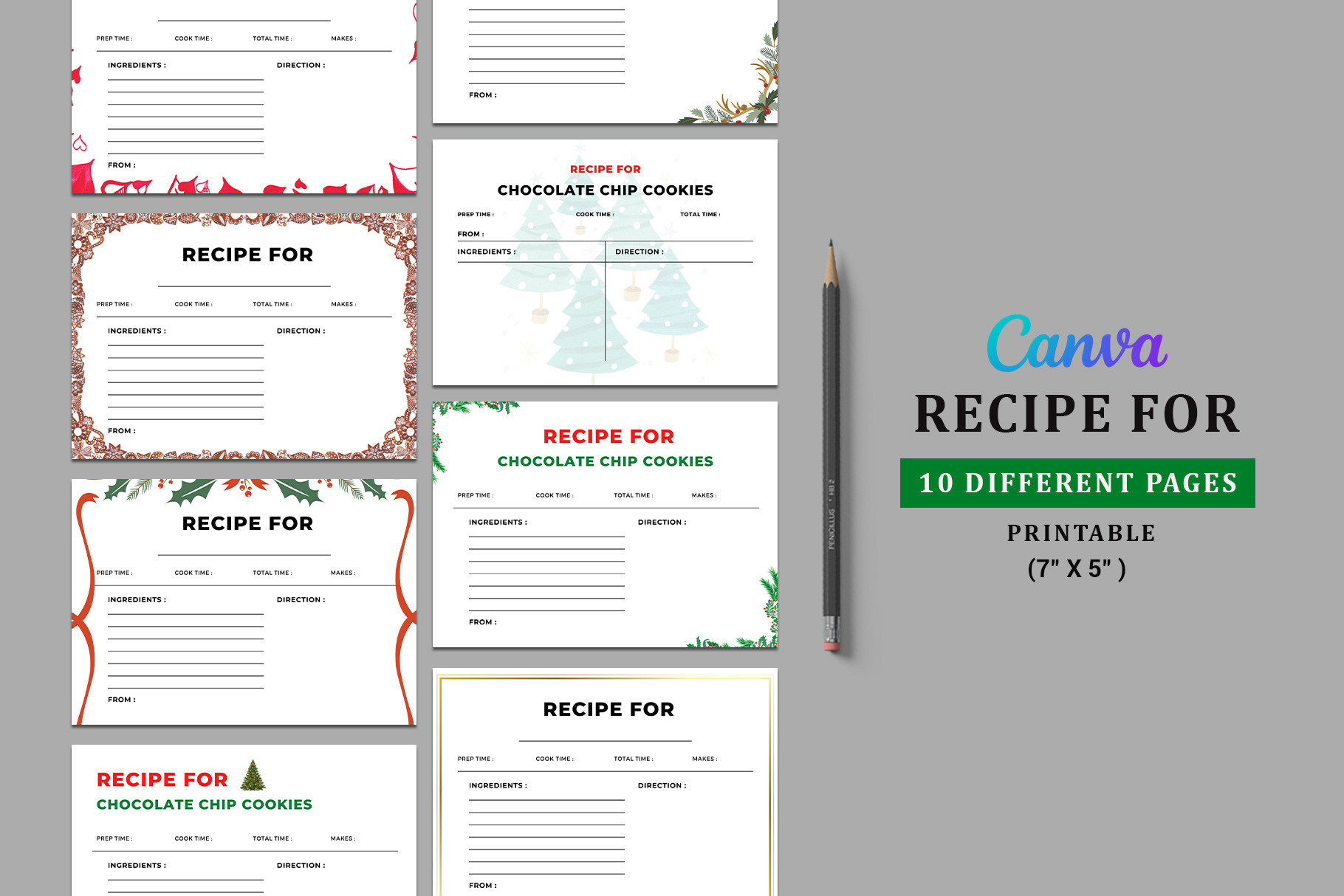 Printable Recipe Card Template