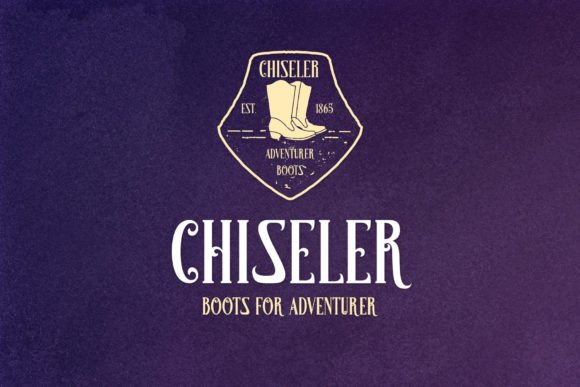 Chiseler Font PNG with transparent background - Preview 5