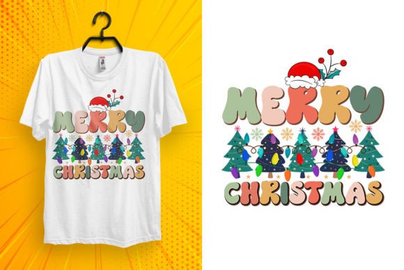 Christmas Groovy Typography T-shirt