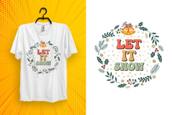 Retro Christmas Groovy T-shirt Design