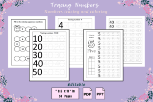 Tracing Numbers KDP Interior Template Graphic by Rozilya Designer ...