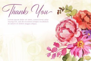 Thank You Card Watercolor Flower Graphic by ian_2201 · Creative Fabrica