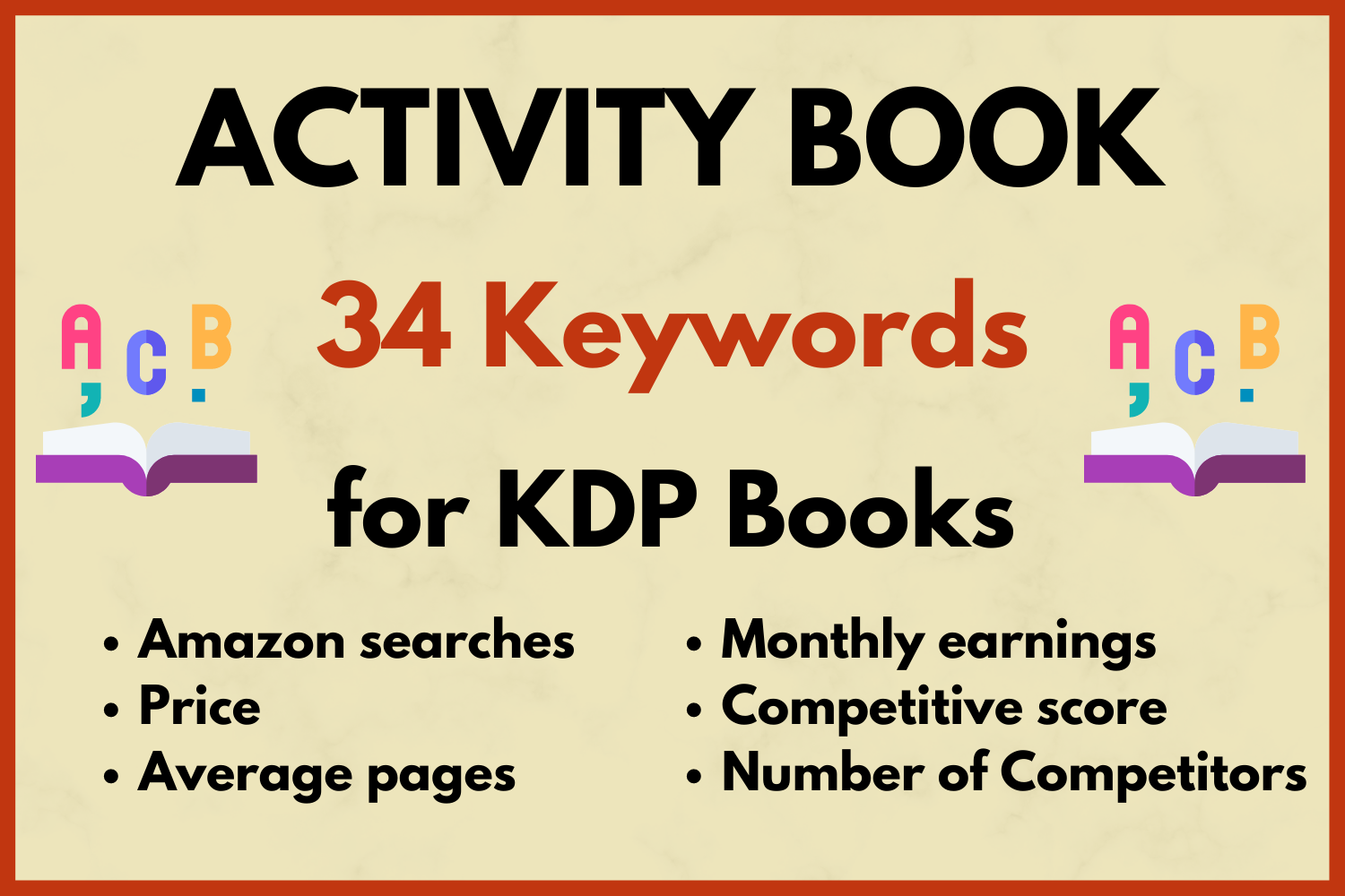 Activity Book KDP Keyword Research Graphic by Deleya Design · Creative ...