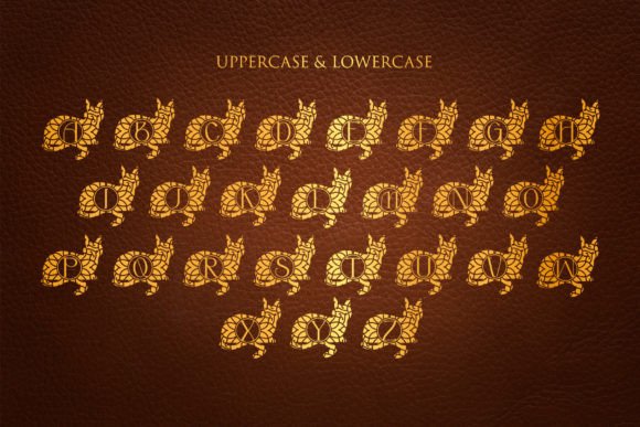 Amuse Cat Mandala Monogram Font - Preview 2