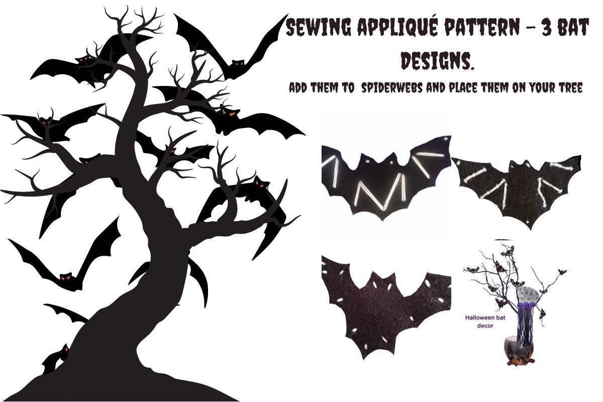 Bat Applique Outdoor Halloween Decor