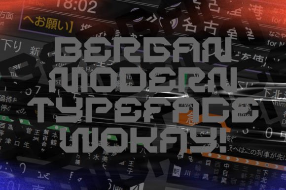 Bergan Font PNG with transparent background - Preview 5