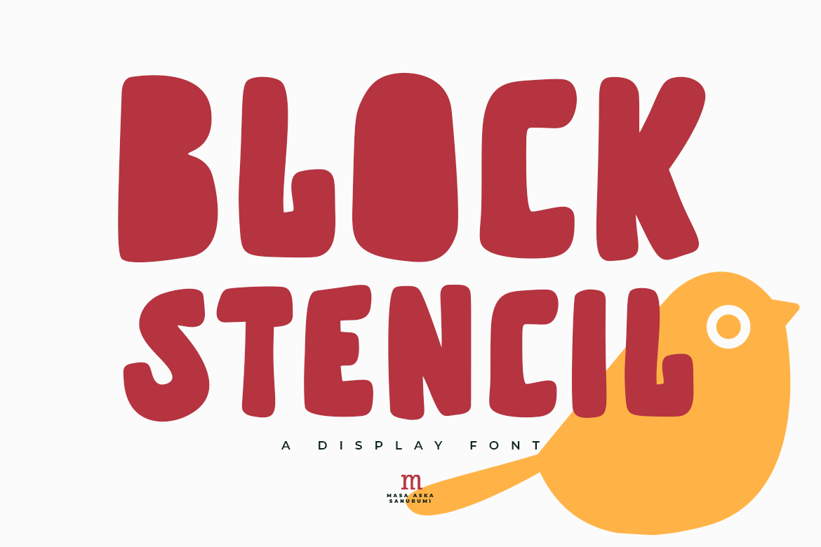Block Stencil preview, stencil display font