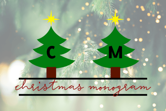Christmas Monogram Polices Décoratives Police Par Misti
