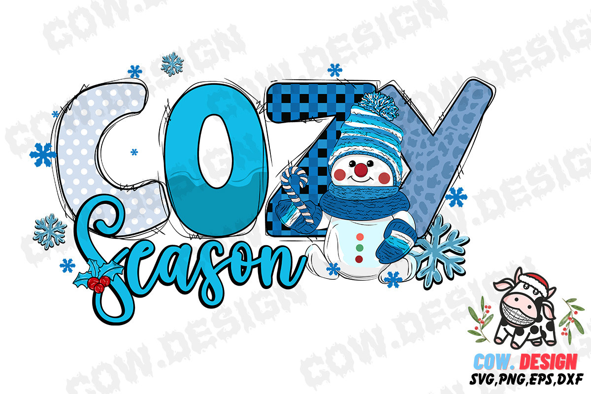 Cozy Season Snowman Winter Christmas SVG Graphic by COW.design ...