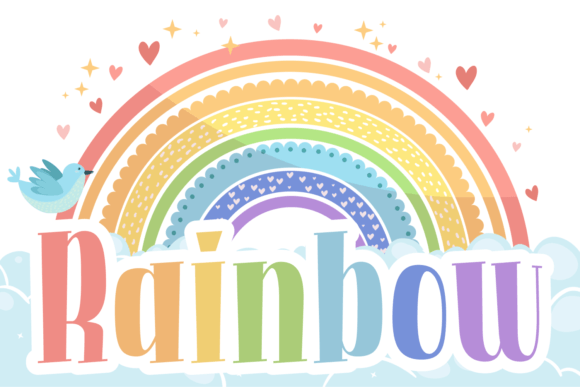 Friendship Rainbow Font - Preview 3