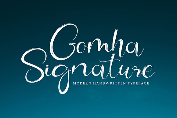 Gomha Signature Font by Pineungtype & Missinklab · Creative Fabrica