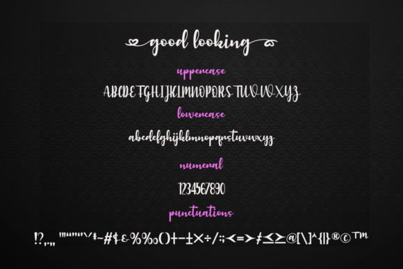 Good Looking Font PNG with transparent background - Preview 4