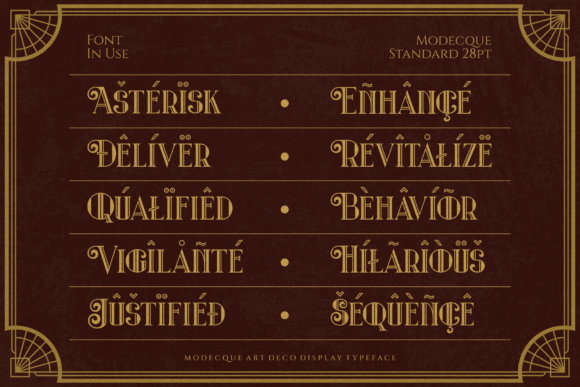 Modecque Font font preview - 2