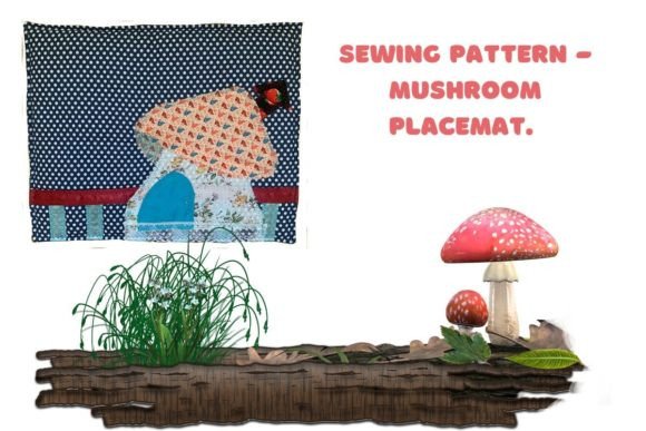 Mushroom Applique Easy PDF Pattern, Mush
