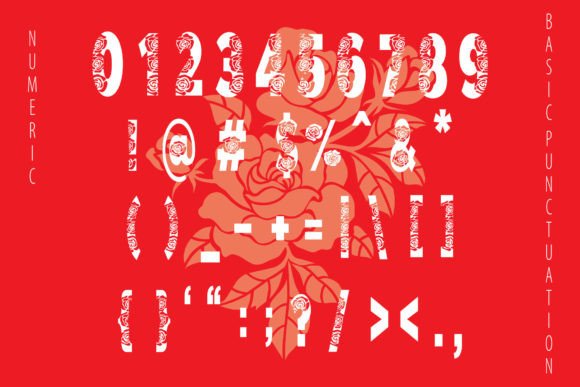 Rosaceae Font PNG with transparent background - Preview 2
