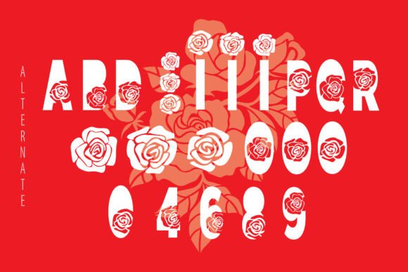 Rosaceae Font PNG with transparent background - Preview 3