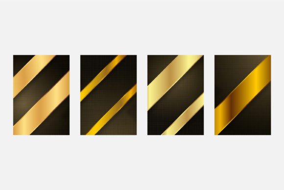 Set Gold Abstract Background Elegant Gra Graphics