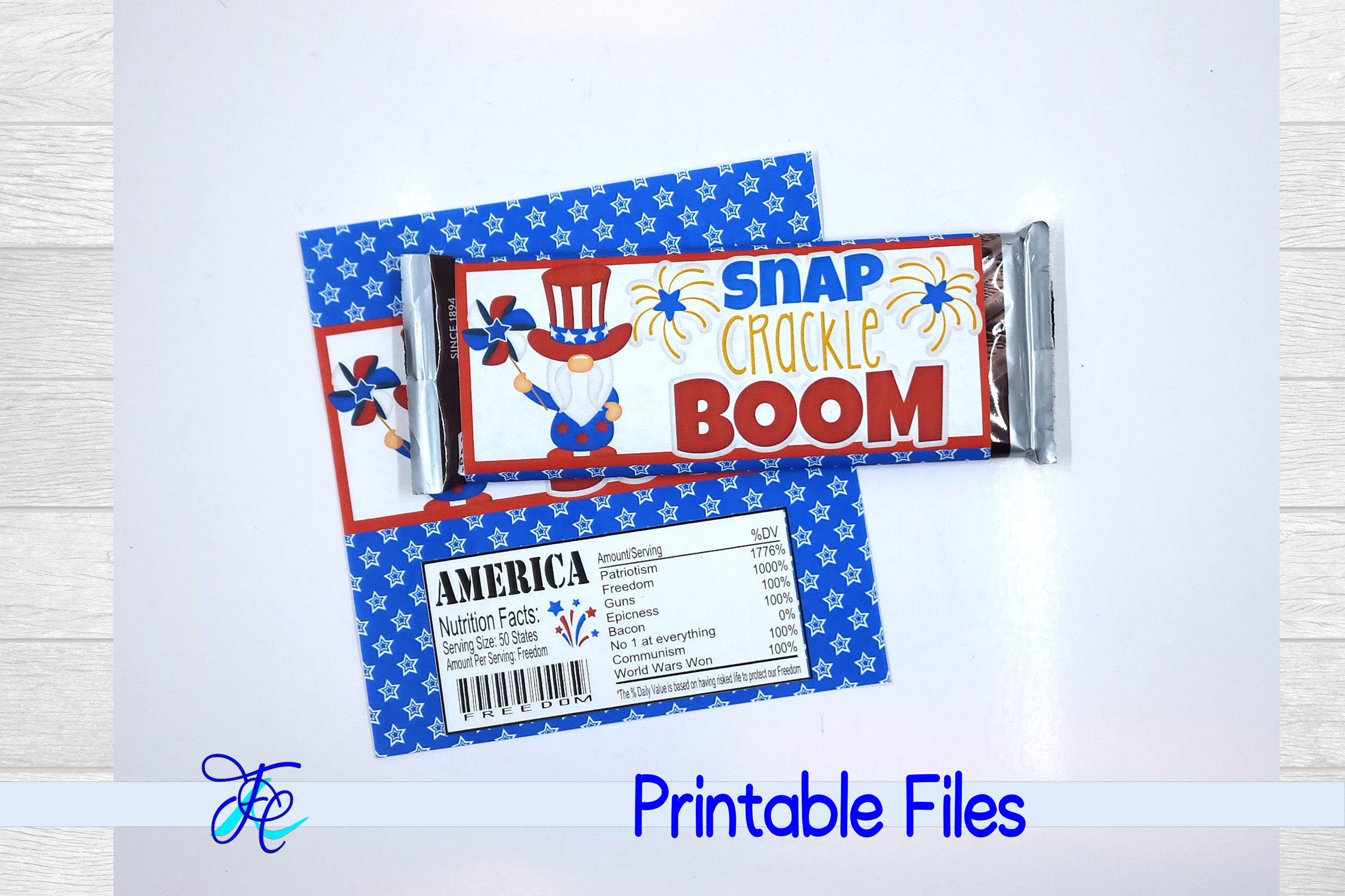 Snap Crackle Boom Candy Bar Wrapper Graphic by Family Creations ...