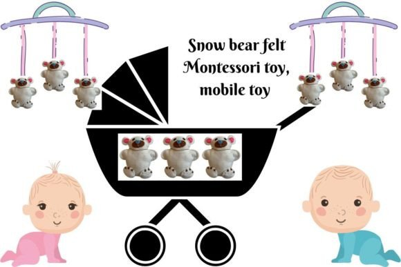 Snow Bear Felt Christmas Ornament