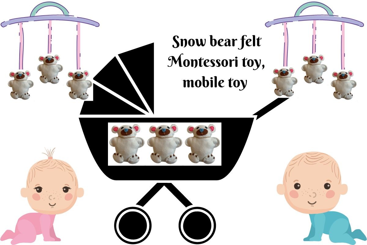 Snow Bear Felt Christmas Ornament