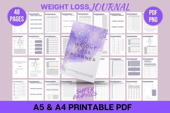 Weight Loss Planner - Printable Journal