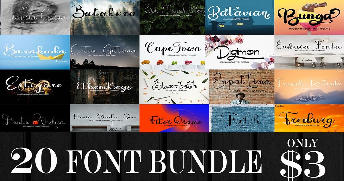 Year End Font Bundle Bundle · Creative Fabrica