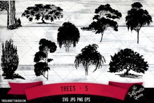 5. Trees - 5 SVG -Vector Art Graphic by LoveleenKaurLLC · Creative Fabrica