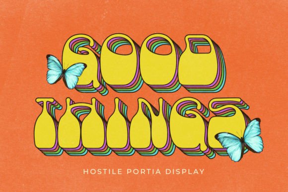 Hostile Portia Font - Preview 1