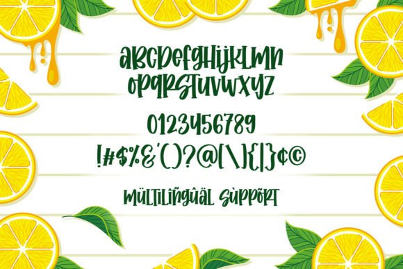Lemon Farmer Font PNG with transparent background - Preview 5