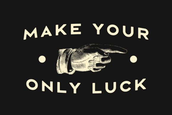Luck Flag Font PNG with transparent background - Preview 1