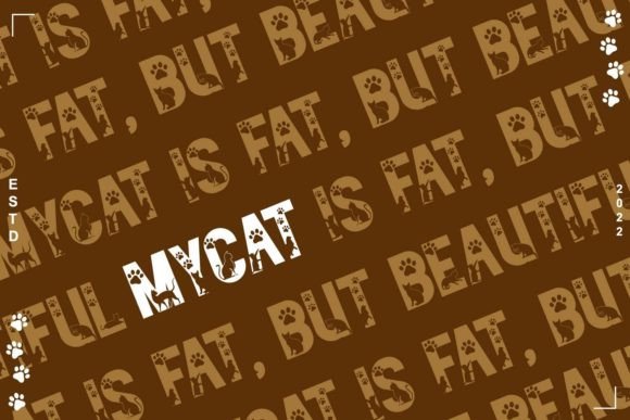 Mycat Font PNG with transparent background - Preview 3