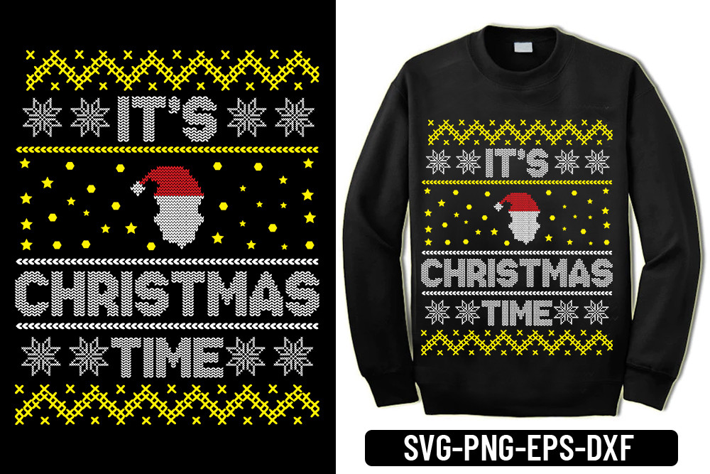 Ugly Sweater Svg - It’s Christmas Time Graphic by SVG Zone · Creative ...