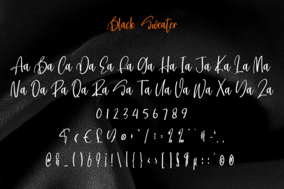 Black Sweater Font - Preview 3