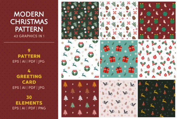 Christmas Pattern Bundle Graphics