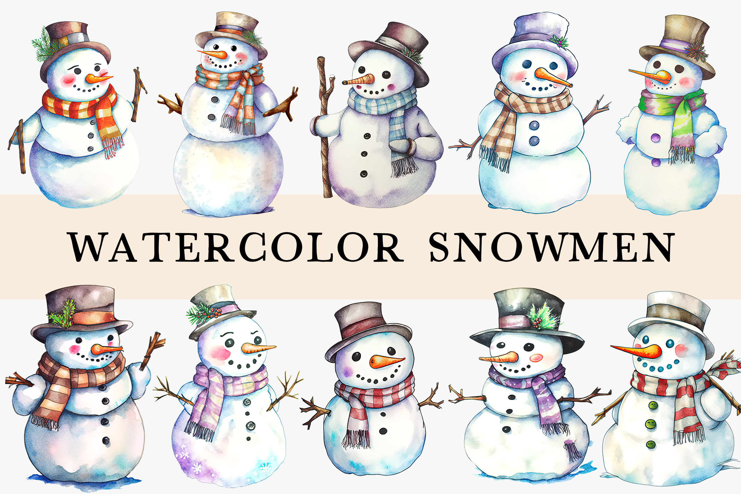 Christmas Snowman Cliparts - photo 1