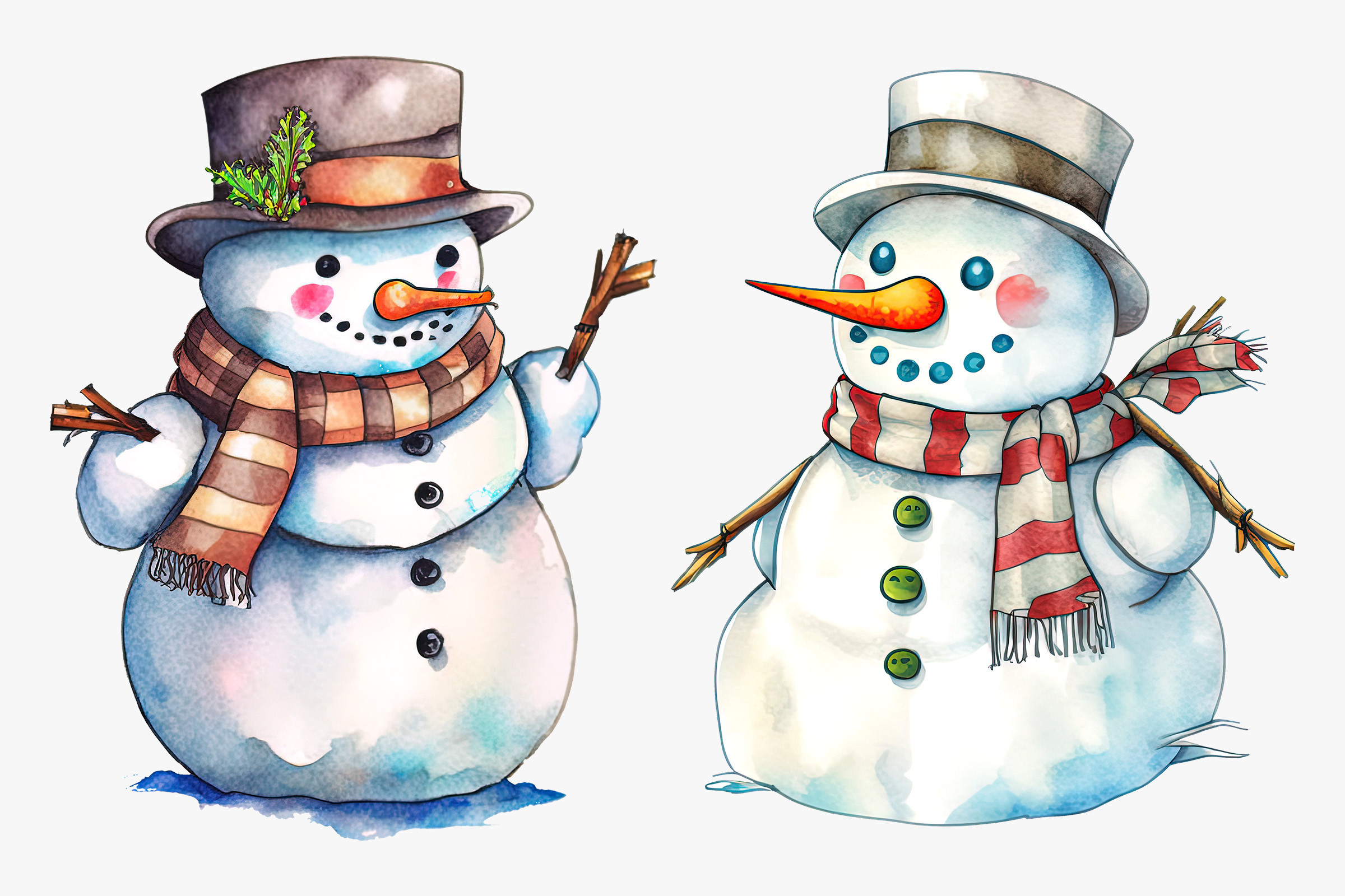 Christmas Snowman Cliparts - photo 2