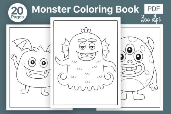 Cute Monster Coloring Book Volume 6