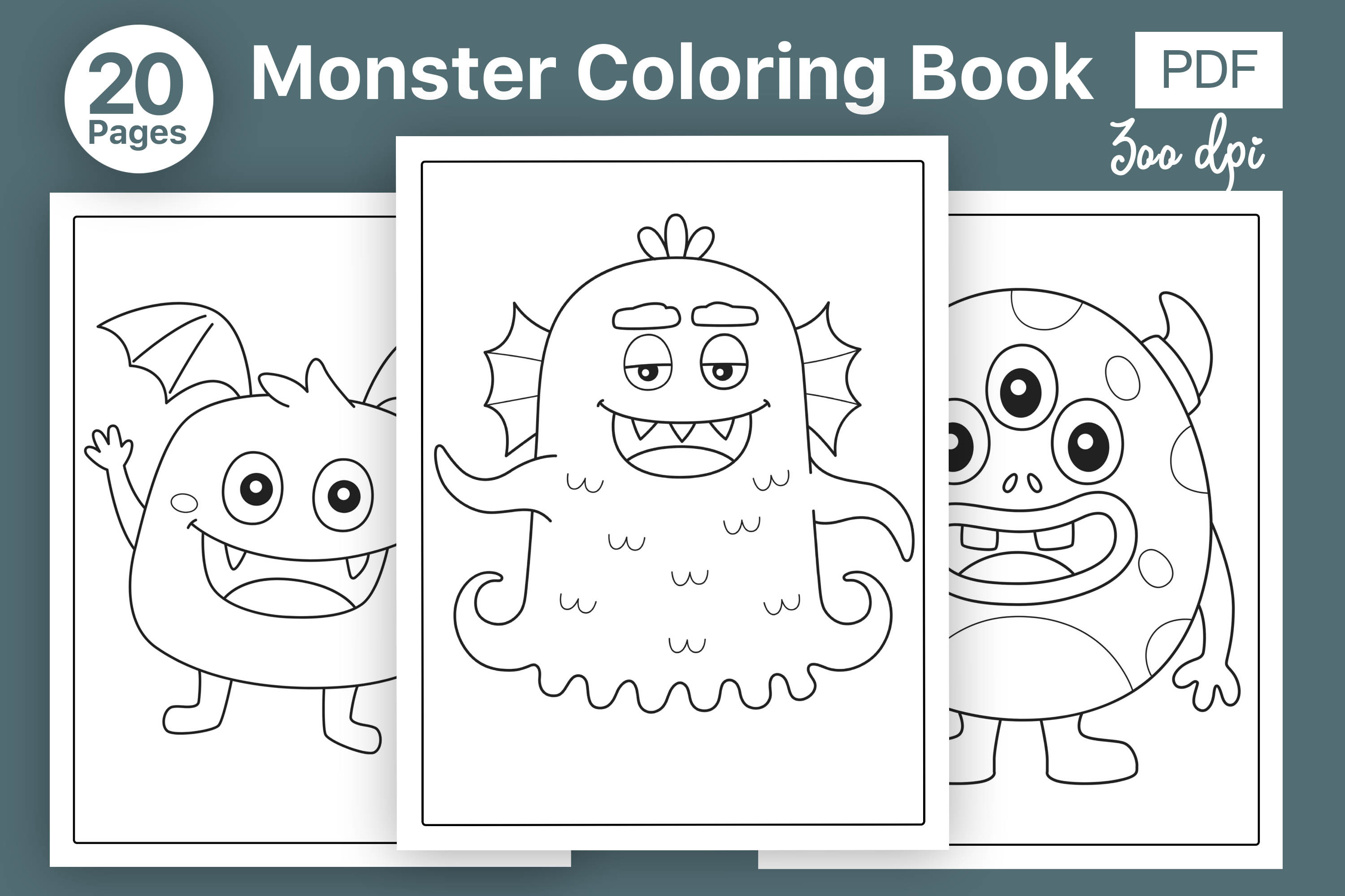Cute Monster Coloring Book Volume 6