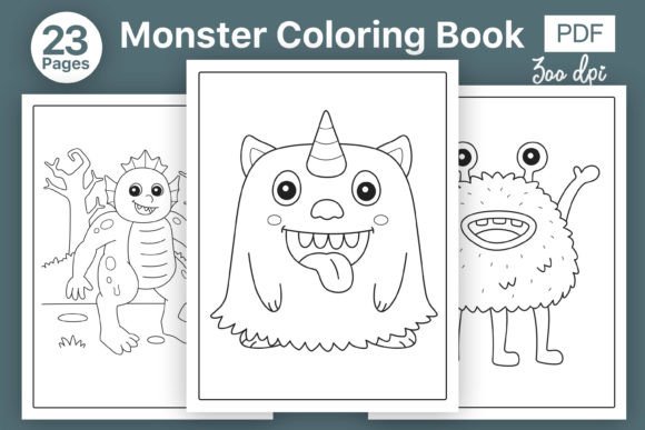 Cute Monster Coloring Book Volume 7