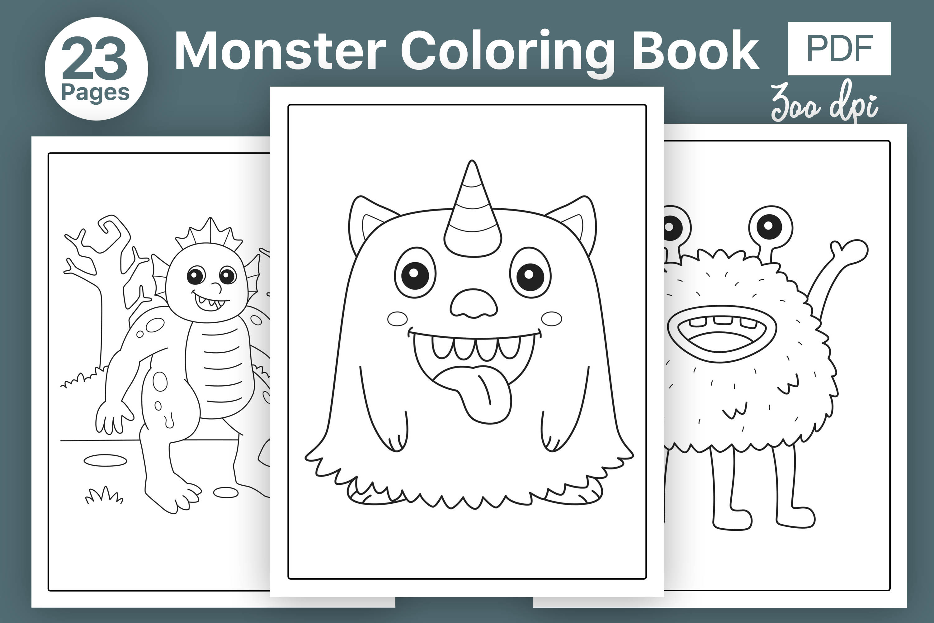 Cute Monster Coloring Book Volume 7