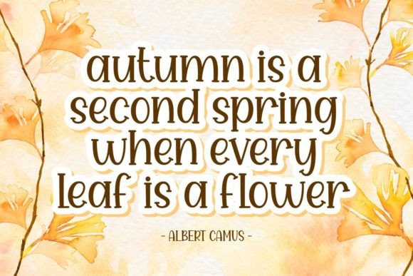 Lonely Autumn Font PNG with transparent background - Preview 1