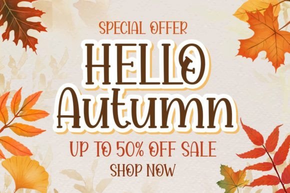 Lonely Autumn Font PNG with transparent background - Preview 2