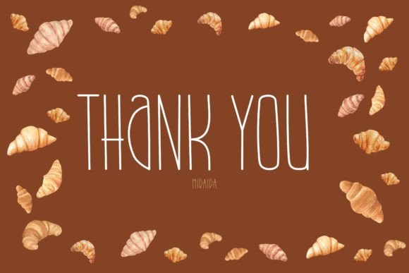 Merry Croissant Font PNG with transparent background - Preview 4