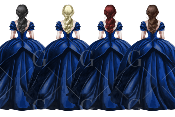 Red Princess Dress Clipart Graphic by GraphicsbyLily  Creative Fabrica