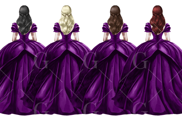 Black Princess Dress Clipart Graphic by GraphicsbyLily  Creative Fabrica